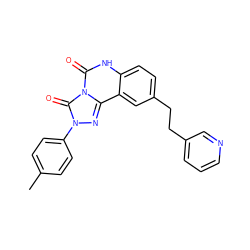 Cc1ccc(-n2nc3c4cc(CCc5cccnc5)ccc4[nH]c(=O)n3c2=O)cc1 ZINC000043208723