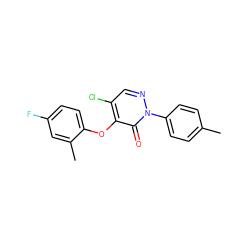 Cc1ccc(-n2ncc(Cl)c(Oc3ccc(F)cc3C)c2=O)cc1 ZINC000066129661