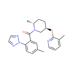 Cc1ccc(-n2nccn2)c(C(=O)N2C[C@H](Oc3ncccc3C)CC[C@H]2C)c1 ZINC000118561449