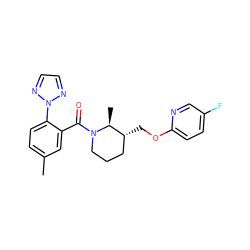 Cc1ccc(-n2nccn2)c(C(=O)N2CCC[C@@H](COc3ccc(F)cn3)[C@@H]2C)c1 ZINC000207471756