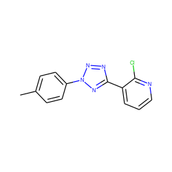 Cc1ccc(-n2nnc(-c3cccnc3Cl)n2)cc1 ZINC000013545544