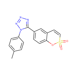 Cc1ccc(-n2nnnc2-c2ccc3c(c2)C=CS(=O)(=O)O3)cc1 ZINC000103262760