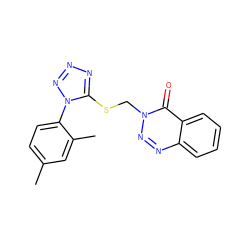 Cc1ccc(-n2nnnc2SCn2nnc3ccccc3c2=O)c(C)c1 ZINC000003313753