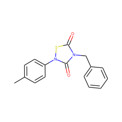 Cc1ccc(-n2sc(=O)n(Cc3ccccc3)c2=O)cc1 ZINC000084704882