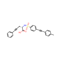 Cc1ccc(C#Cc2ccc(S(=O)(=O)N[C@@H](CC#Cc3ccccc3)C(=O)O)cc2)cc1 ZINC000013862426