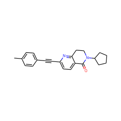 Cc1ccc(C#Cc2ccc3c(n2)CCN(C2CCCC2)C3=O)cc1 ZINC000071332866