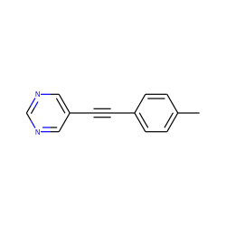 Cc1ccc(C#Cc2cncnc2)cc1 ZINC000044416876