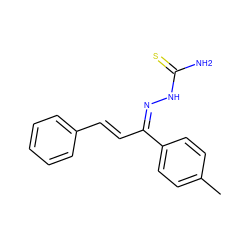 Cc1ccc(C(/C=C/c2ccccc2)=N\NC(N)=S)cc1 ZINC000072118468