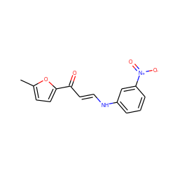 Cc1ccc(C(=O)/C=C/Nc2cccc([N+](=O)[O-])c2)o1 ZINC000018250016