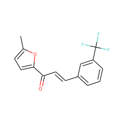 Cc1ccc(C(=O)/C=C/c2cccc(C(F)(F)F)c2)o1 ZINC000058452921