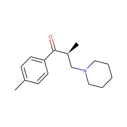 Cc1ccc(C(=O)[C@@H](C)CN2CCCCC2)cc1 ZINC000000057519