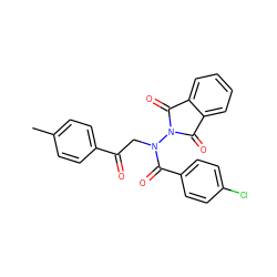 Cc1ccc(C(=O)CN(C(=O)c2ccc(Cl)cc2)N2C(=O)c3ccccc3C2=O)cc1 ZINC000001075635