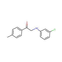 Cc1ccc(C(=O)CNc2cccc(Cl)c2)cc1 ZINC000000287441