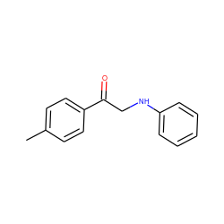 Cc1ccc(C(=O)CNc2ccccc2)cc1 ZINC000003444699