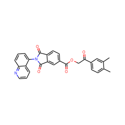 Cc1ccc(C(=O)COC(=O)c2ccc3c(c2)C(=O)N(c2cccc4ncccc24)C3=O)cc1C ZINC000000991418