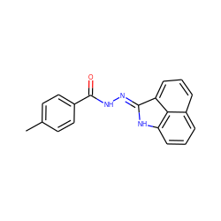 Cc1ccc(C(=O)N/N=C2\Nc3cccc4cccc2c34)cc1 ZINC000001296669