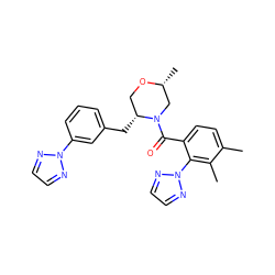 Cc1ccc(C(=O)N2C[C@@H](C)OC[C@H]2Cc2cccc(-n3nccn3)c2)c(-n2nccn2)c1C ZINC000205667144