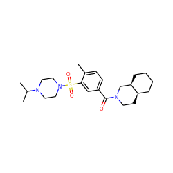 Cc1ccc(C(=O)N2CC[C@@H]3CCCC[C@@H]3C2)cc1S(=O)(=O)N1CCN(C(C)C)CC1 ZINC000029038107