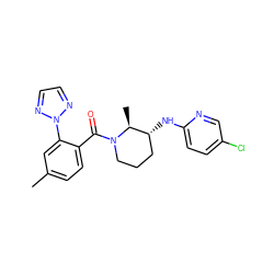 Cc1ccc(C(=O)N2CCC[C@@H](Nc3ccc(Cl)cn3)[C@@H]2C)c(-n2nccn2)c1 ZINC000218545768