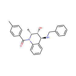 Cc1ccc(C(=O)N2c3ccccc3[C@H](NCc3ccccc3)[C@@H](O)[C@H]2C)cc1 ZINC000096941843