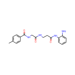 Cc1ccc(C(=O)NCC(=O)NCCC(=O)Nc2ccccc2N)cc1 ZINC000043019726