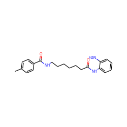 Cc1ccc(C(=O)NCCCCCCC(=O)Nc2ccccc2N)cc1 ZINC000117587426