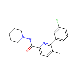 Cc1ccc(C(=O)NN2CCCCC2)nc1-c1cccc(Cl)c1 ZINC000150114477