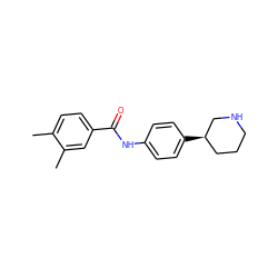 Cc1ccc(C(=O)Nc2ccc([C@@H]3CCCNC3)cc2)cc1C ZINC000117728109