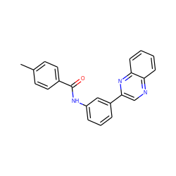 Cc1ccc(C(=O)Nc2cccc(-c3cnc4ccccc4n3)c2)cc1 ZINC000002877903