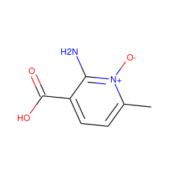 Cc1ccc(C(=O)O)c(N)[n+]1[O-] ZINC000103252636