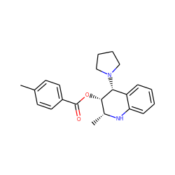 Cc1ccc(C(=O)O[C@H]2[C@@H](C)Nc3ccccc3[C@H]2N2CCCC2)cc1 ZINC000096941846