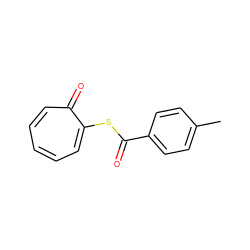 Cc1ccc(C(=O)Sc2cccccc2=O)cc1 ZINC000000503658