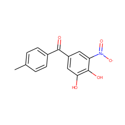 Cc1ccc(C(=O)c2cc(O)c(O)c([N+](=O)[O-])c2)cc1 ZINC000035342789