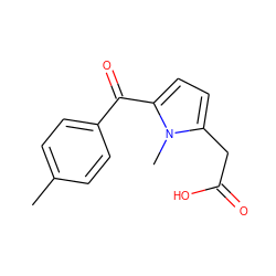 Cc1ccc(C(=O)c2ccc(CC(=O)O)n2C)cc1 ZINC000000002191