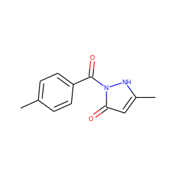 Cc1ccc(C(=O)n2[nH]c(C)cc2=O)cc1 ZINC000148750368