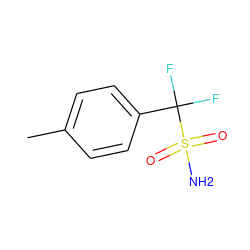 Cc1ccc(C(F)(F)S(N)(=O)=O)cc1 ZINC000028564707