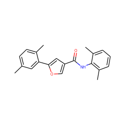 Cc1ccc(C)c(-c2cc(C(=O)Nc3c(C)cccc3C)co2)c1 ZINC000072181333