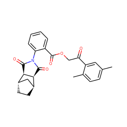 Cc1ccc(C)c(C(=O)COC(=O)c2ccccc2N2C(=O)[C@H]3[C@H]4CC[C@@H](C4)[C@H]3C2=O)c1 ZINC000101233551