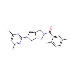 Cc1ccc(C)c(C(=O)N2C[C@@H]3CN(c4nc(C)cc(C)n4)C[C@@H]3C2)c1 ZINC000116822794