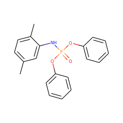 Cc1ccc(C)c(NP(=O)(Oc2ccccc2)Oc2ccccc2)c1 ZINC000003123404