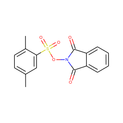 Cc1ccc(C)c(S(=O)(=O)ON2C(=O)c3ccccc3C2=O)c1 ZINC000002840326