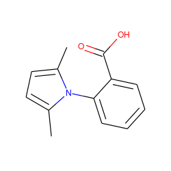 Cc1ccc(C)n1-c1ccccc1C(=O)O ZINC000000267002