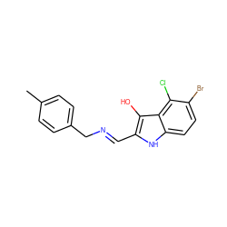 Cc1ccc(C/N=C/c2[nH]c3ccc(Br)c(Cl)c3c2O)cc1 ZINC000101469262