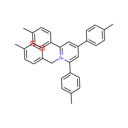 Cc1ccc(C[n+]2c(-c3ccc(C)cc3)cc(-c3ccc(C)cc3)cc2-c2ccc(C)cc2)cc1 ZINC000015770945