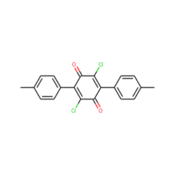 Cc1ccc(C2=C(Cl)C(=O)C(c3ccc(C)cc3)=C(Cl)C2=O)cc1 ZINC000001711015