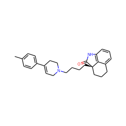 Cc1ccc(C2=CCN(CCCC[C@]34CCCc5cccc(c53)NC4=O)CC2)cc1 ZINC000013473712