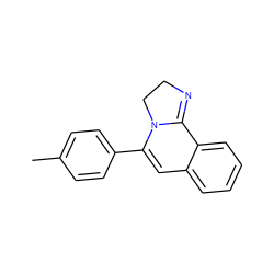 Cc1ccc(C2=Cc3ccccc3C3=NCCN23)cc1 ZINC000013740223