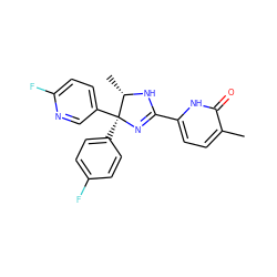 Cc1ccc(C2=N[C@@](c3ccc(F)cc3)(c3ccc(F)nc3)[C@H](C)N2)[nH]c1=O ZINC000071295668