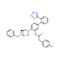 Cc1ccc(CC(=O)Nc2cc(-c3ccccc3-c3nn[nH]n3)ccc2N2C[C@H]3C[C@H]2CN3Cc2ccccc2)cc1 ZINC000653803709