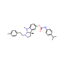 Cc1ccc(CCN2CC[C@@]3(C)c4cc(OC(=O)Nc5ccc(C(C)C)cc5)ccc4N(C)[C@@H]23)cc1 ZINC000096315972